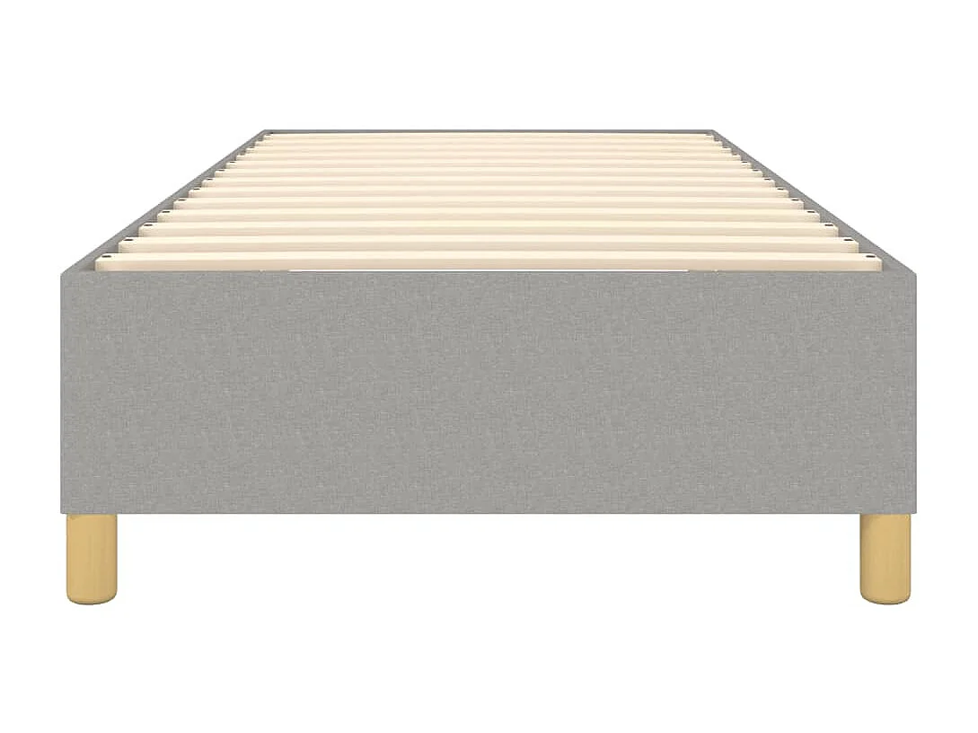 Lit simple | Lit adulte, enfant | Cadre de lit gris clair 100x200 cm tissu