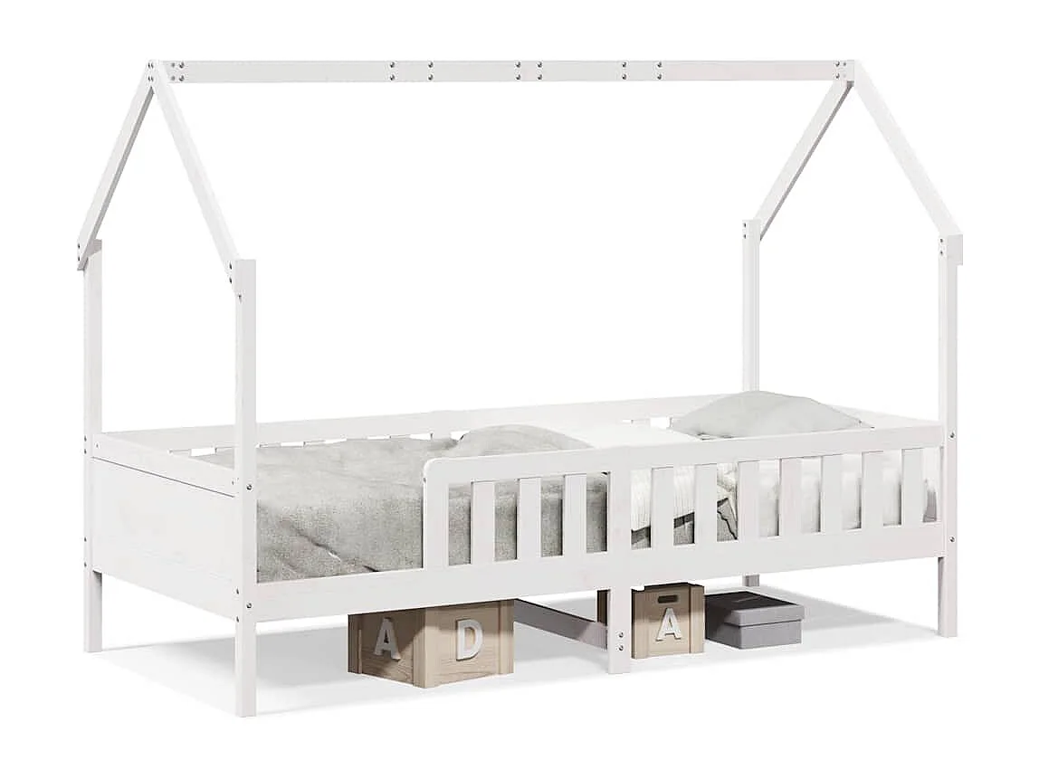 Lit simple | Lit enfant | Cadre de lit d'enfants forme de maison pin 90x200 cm