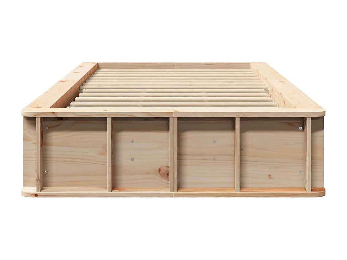 Lit simple | Lit adulte, enfant | Cadre de lit Marron 80x200 cm Bois massif en pin