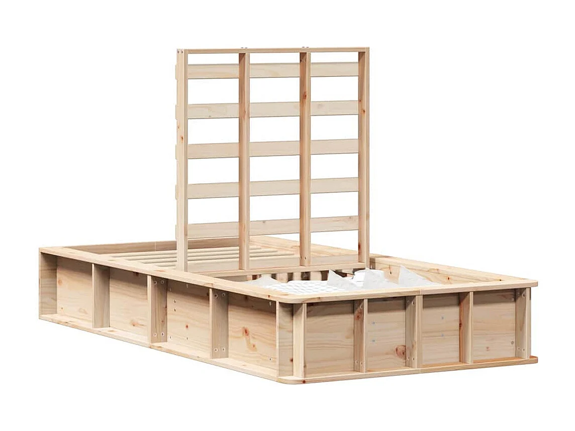 Lit simple | Lit adulte, enfant | Cadre de lit Marron 80x200 cm Bois massif en pin