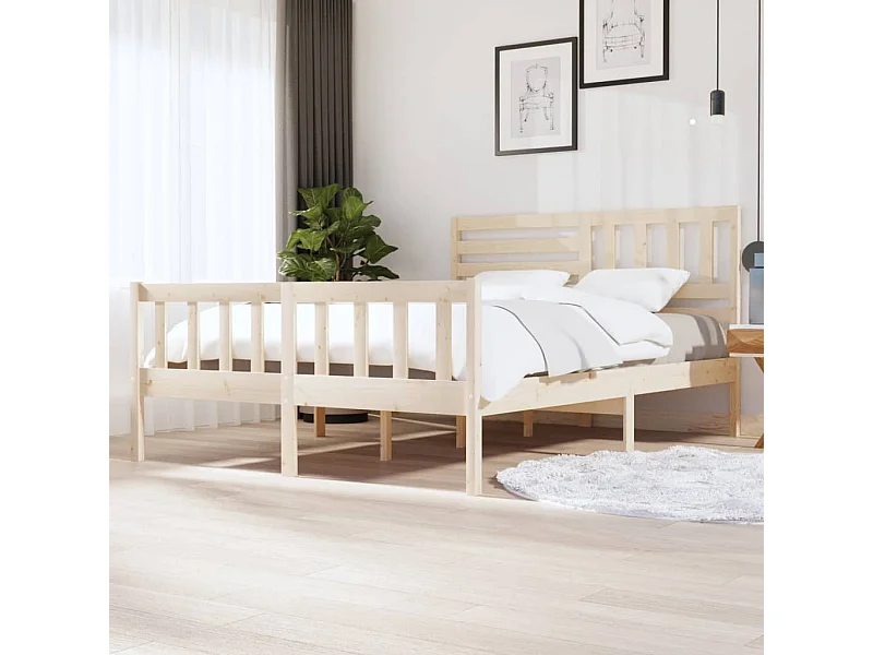 Lit double | Lit adulte | Cadre de lit bois massif 160x200 cm