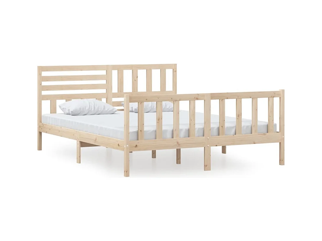 Lit double | Lit adulte | Cadre de lit bois massif 160x200 cm