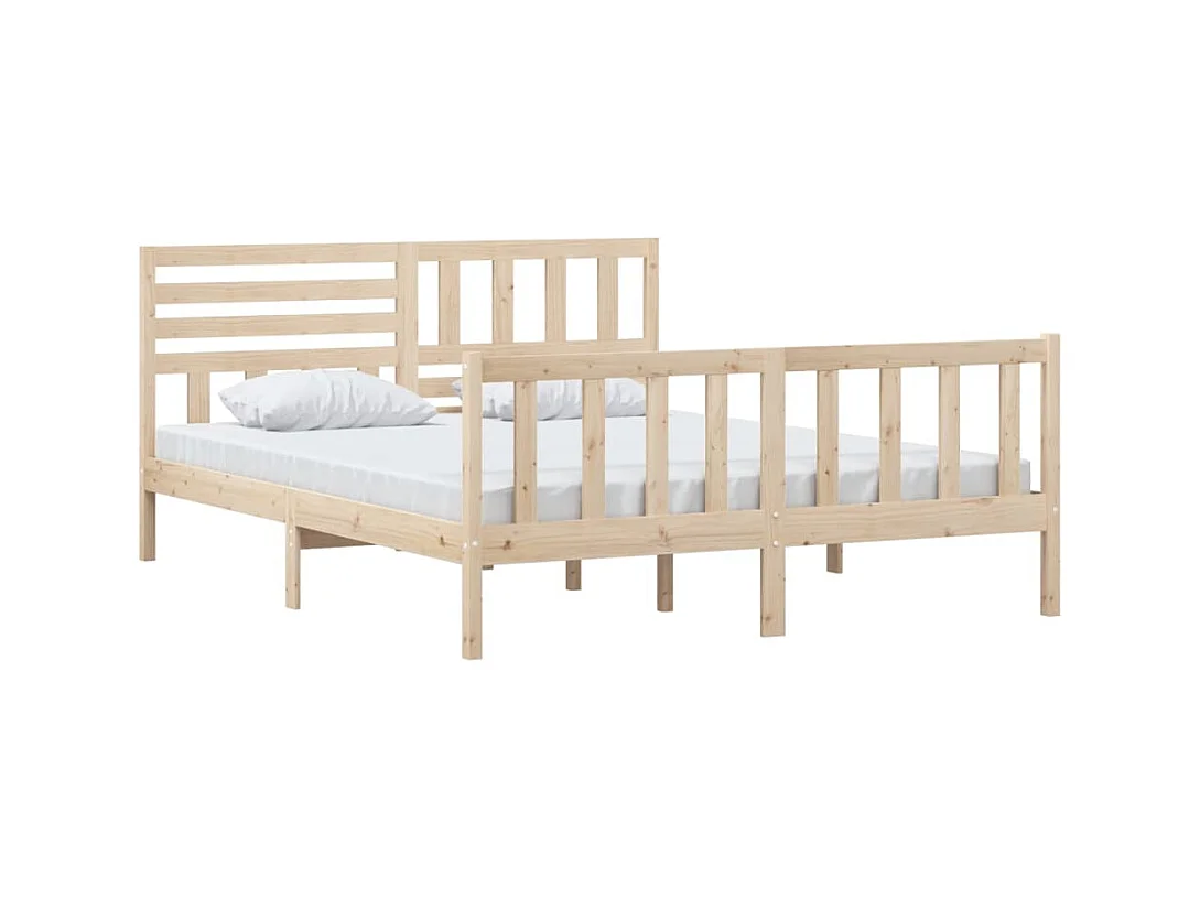 Lit double | Lit adulte | Cadre de lit bois massif 160x200 cm