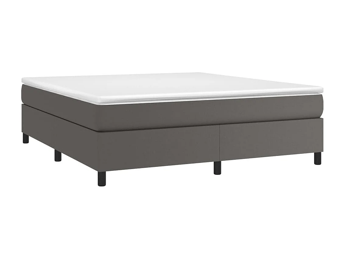 Lit double | Lit adulte | Cadre de lit gris 180x200 cm similicuir