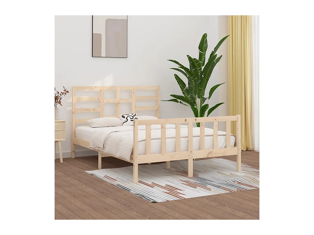Lit simple | Lit adulte, enfant | Cadre de lit 120x200 cm bois de pin massif