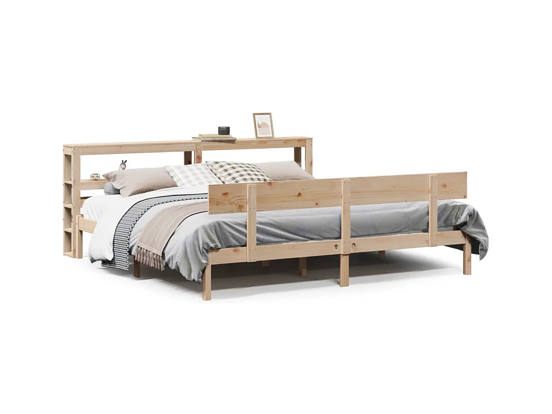 Lit double | Lit adulte | Cadre de lit 180x200 cm bois massif de pin