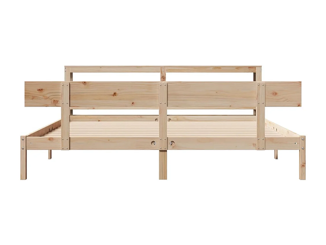 Lit double | Lit adulte | Cadre de lit 180x200 cm bois massif de pin