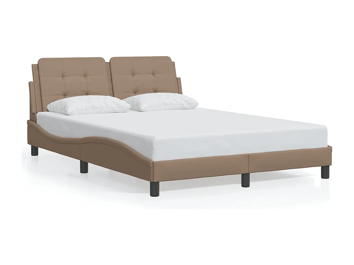 Lit simple | Lit adulte, enfant | Cadre de lit cappuccino 120x200 cm similicuir