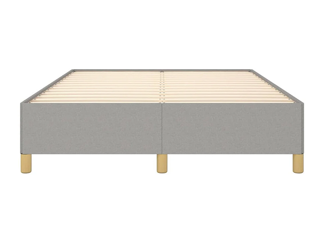 Lit double | Lit adulte | Cadre de lit gris clair 140x190 cm tissu