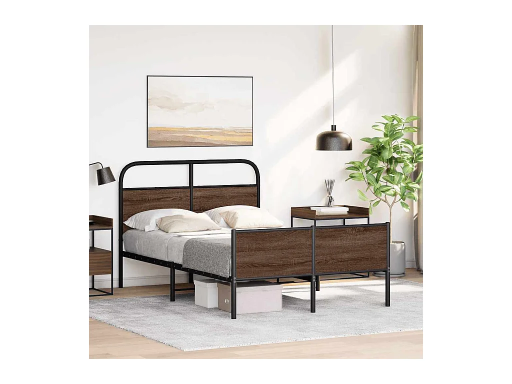 Lit double | Lit adulte | Cadre de lit 140x200 cm chêne marron