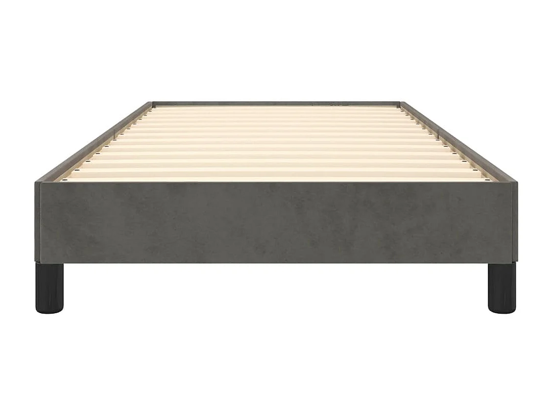 Lit simple | Lit adulte, enfant | Cadre de lit gris foncé 100x200 cm velours