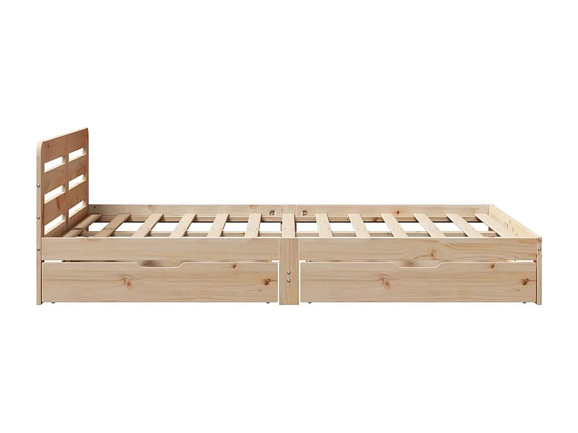 Lit double | Lit adulte | Cadre de lit 135x190 cm bois de pin massif
