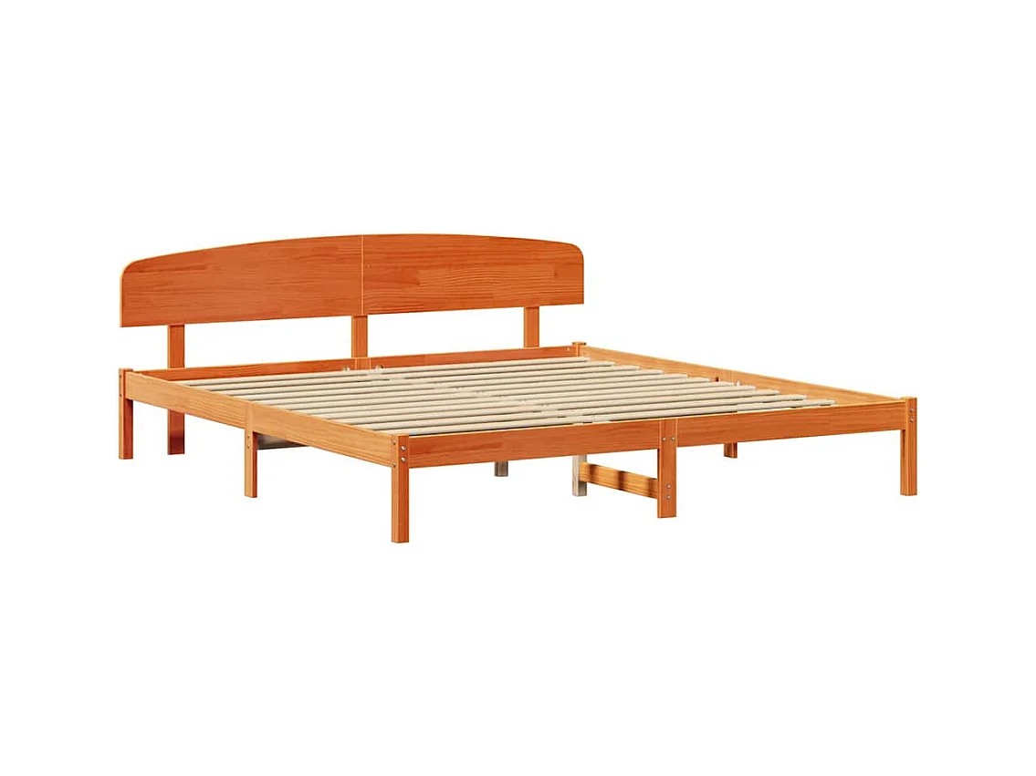 Lit double | Lit adulte | Cadre de lit Marron 200x200 cm Bois de pin massif