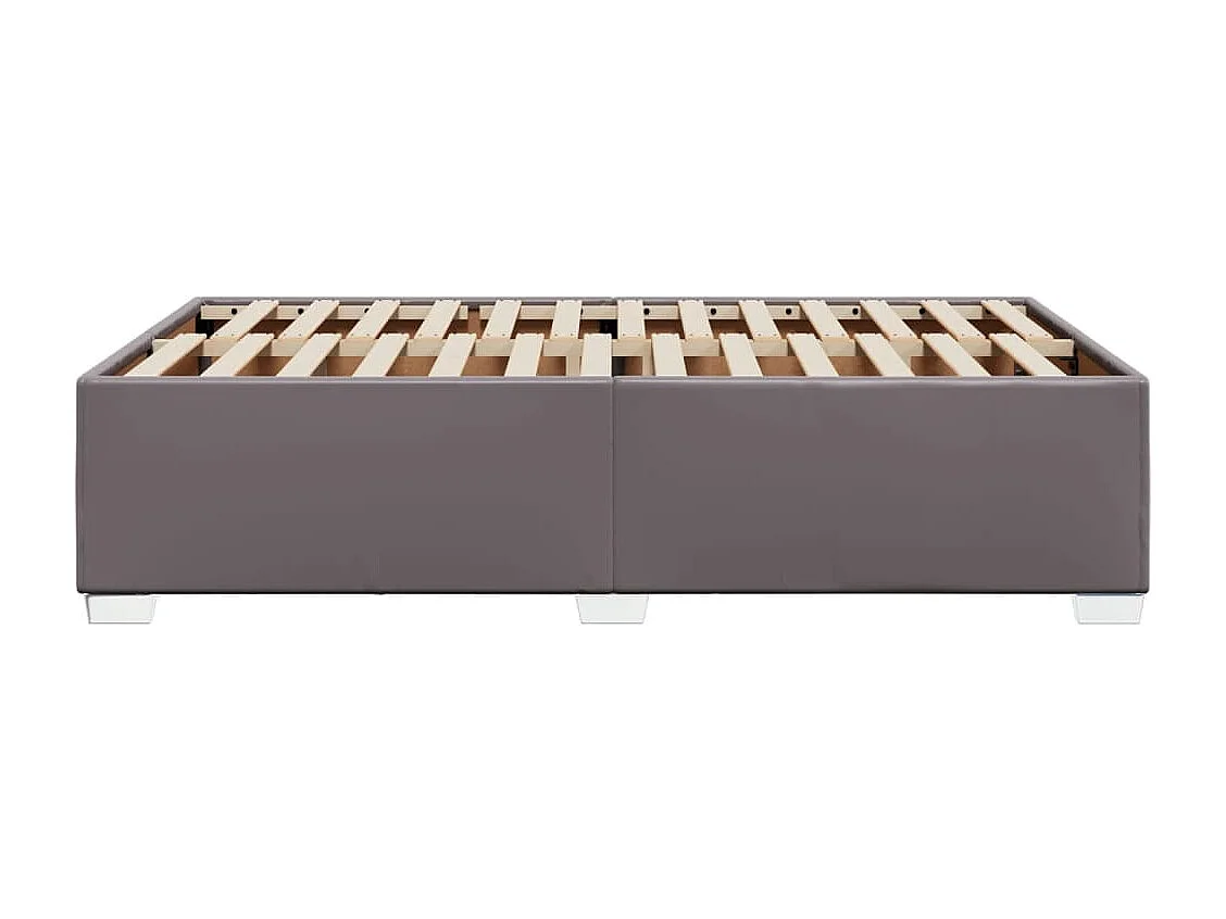 Letto per adulti | Letto singolo | Giroletto Grigio 120x200 cm in Similpelle