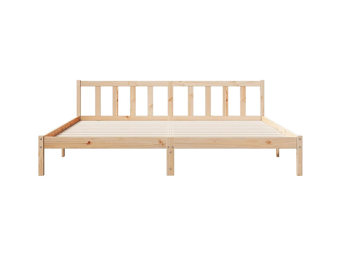 Lit double | Lit adulte | Cadre de lit extra long 200x210 cm bois massif pin