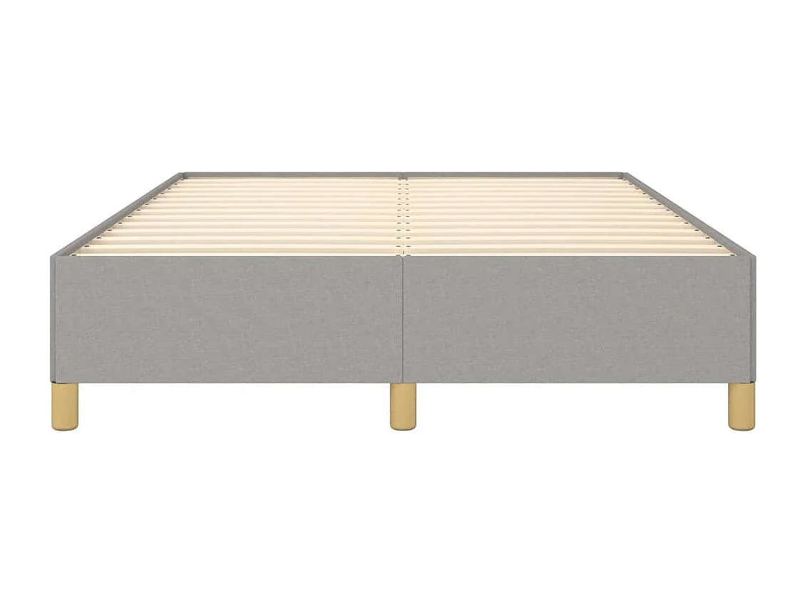 Lit double | Lit adulte | Cadre de lit gris clair 140x200 cm tissu
