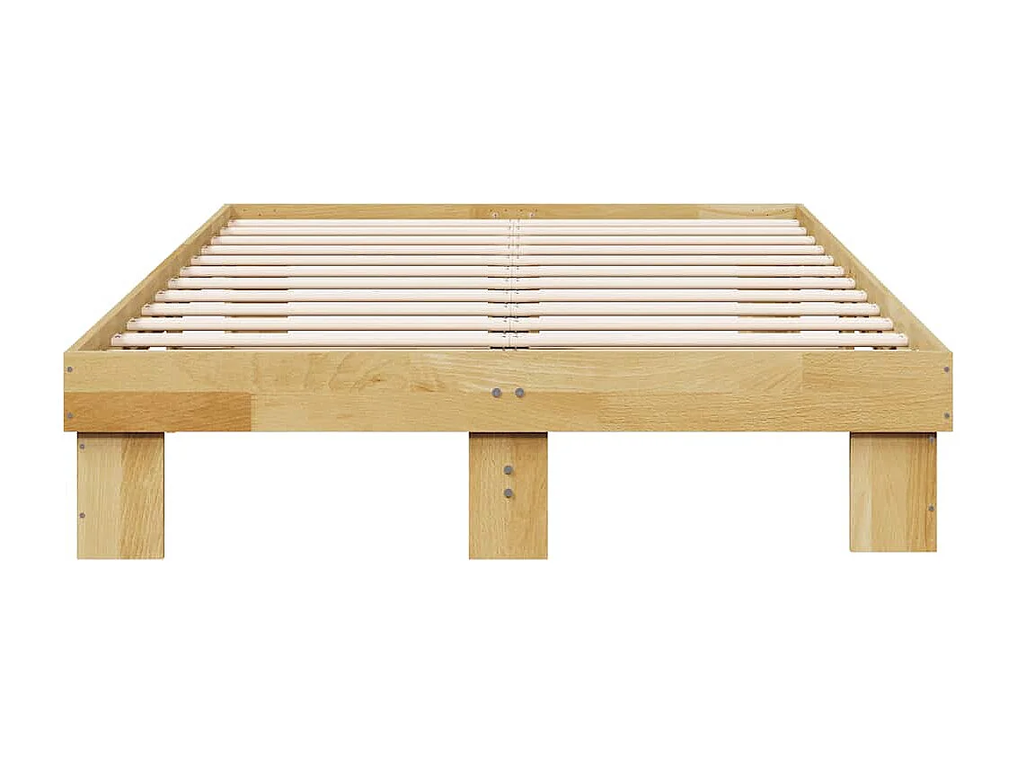Lit simple | Lit adulte, enfant | Cadre de lit 120x200 cm bois massif de chêne