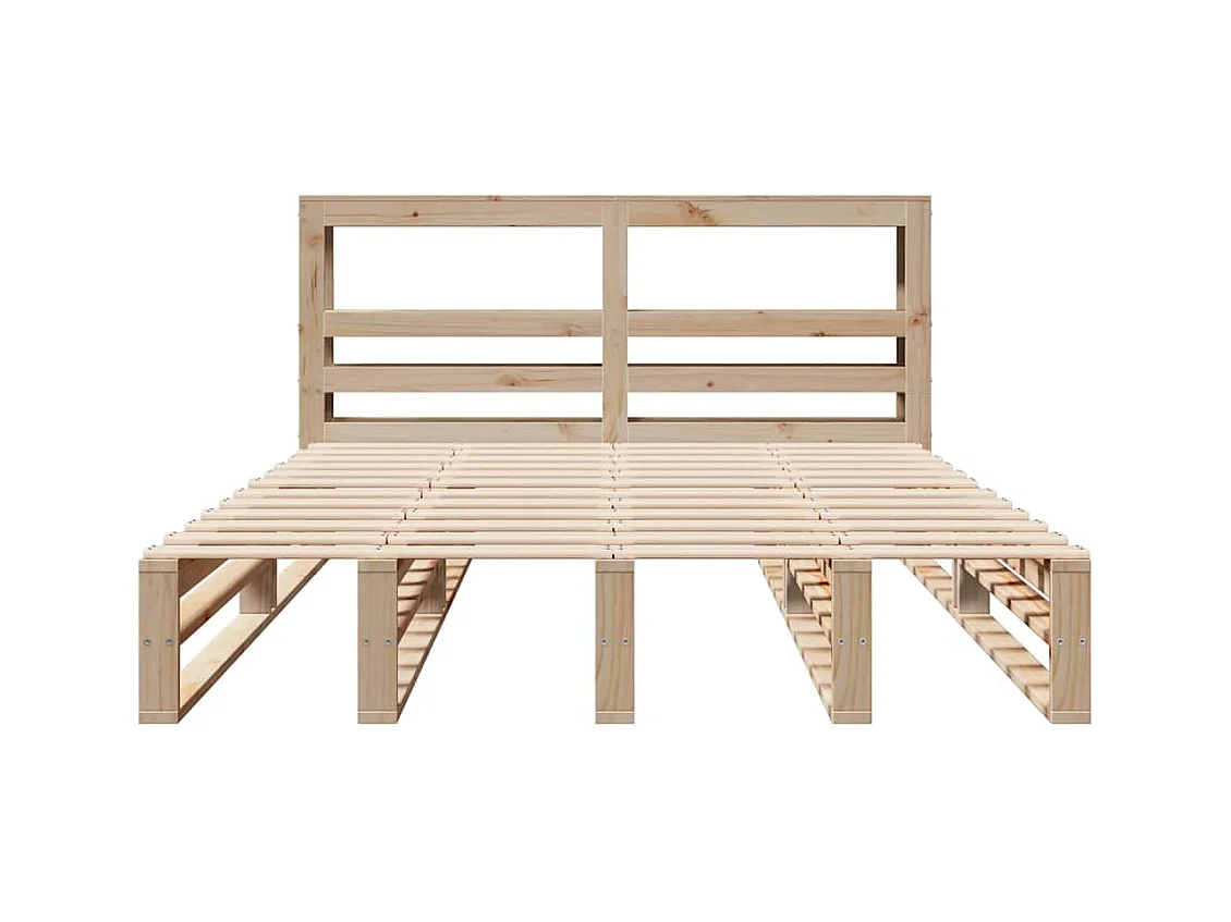 Lit simple | Lit adulte, enfant | Cadre de lit 120x190 cm bois de pin massif