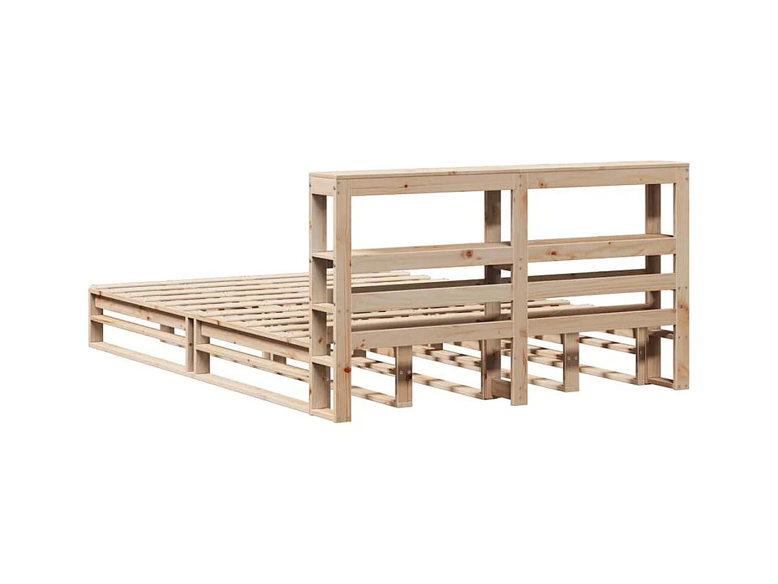 Lit simple | Lit adulte, enfant | Cadre de lit 120x190 cm bois de pin massif