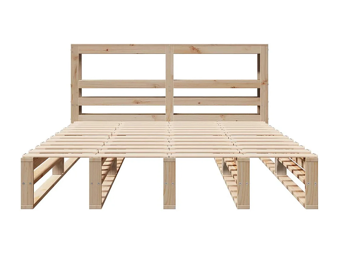 Lit simple | Lit adulte, enfant | Cadre de lit 120x190 cm bois de pin massif