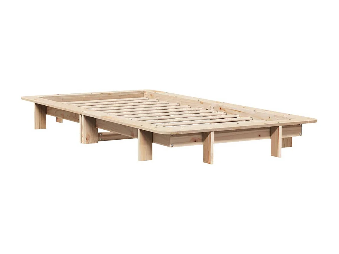 Letto per adulti | Letto singolo | Giroletto senza Materasso 100x200 cm in Legno Massello di Pino