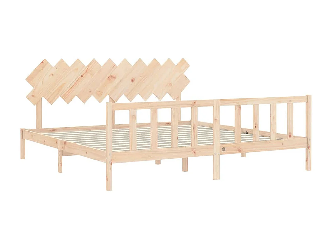 Lit double | Lit adulte | Cadre de lit 200x200 cm bois massif de pin