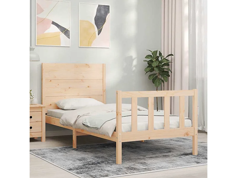 Lit simple | Lit adulte, enfant | Cadre de lit 100x200 cm bois massif de pin