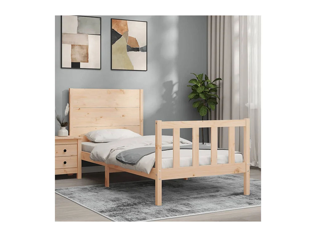 Lit simple | Lit adulte, enfant | Cadre de lit 100x200 cm bois massif de pin