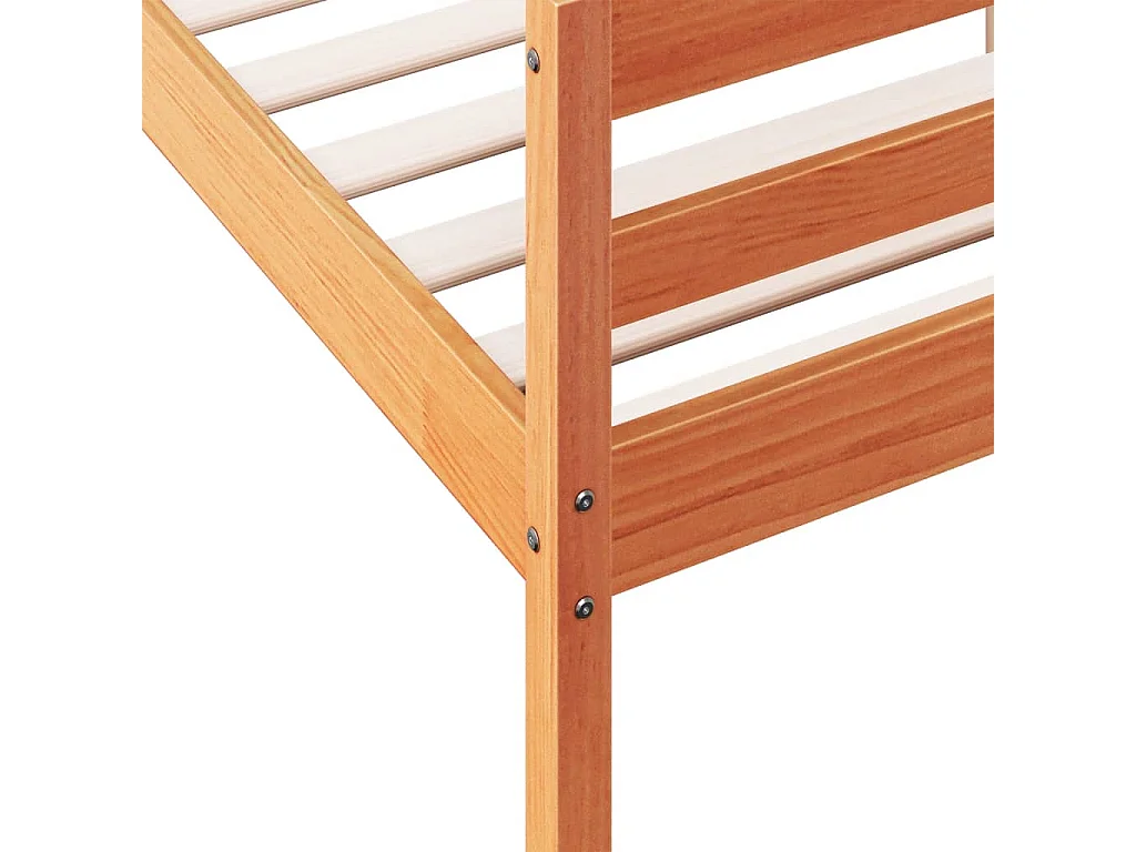 Lit double | Lit adulte | Cadre de lit cire marron 140x200cm bois pin massif