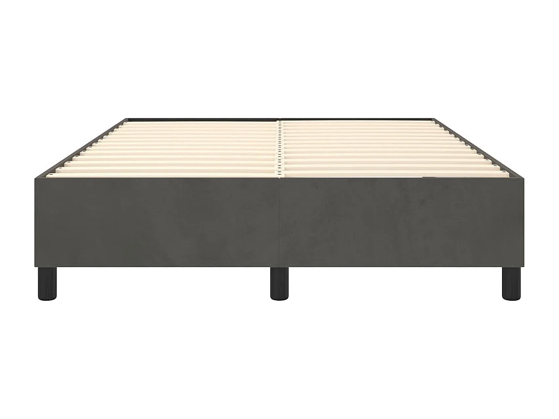 Lit double | Lit adulte | Cadre de lit gris foncé 140x200 cm velours