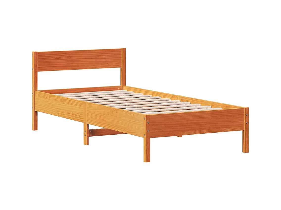 Lit simple | Lit adulte, enfant | Cadre de lit cire marron 100x200cm bois pin massif