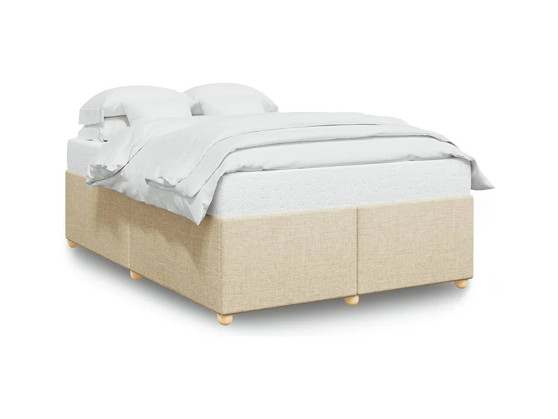 Letto per adulti | Letto matrimoniale | Giroletto senza Materasso Crema 140x190 cm in Tessuto