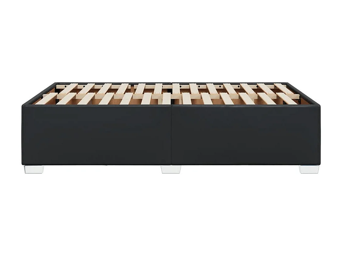 Lit simple | Lit adulte, enfant | Cadre de lit noir 120x200 cm similicuir