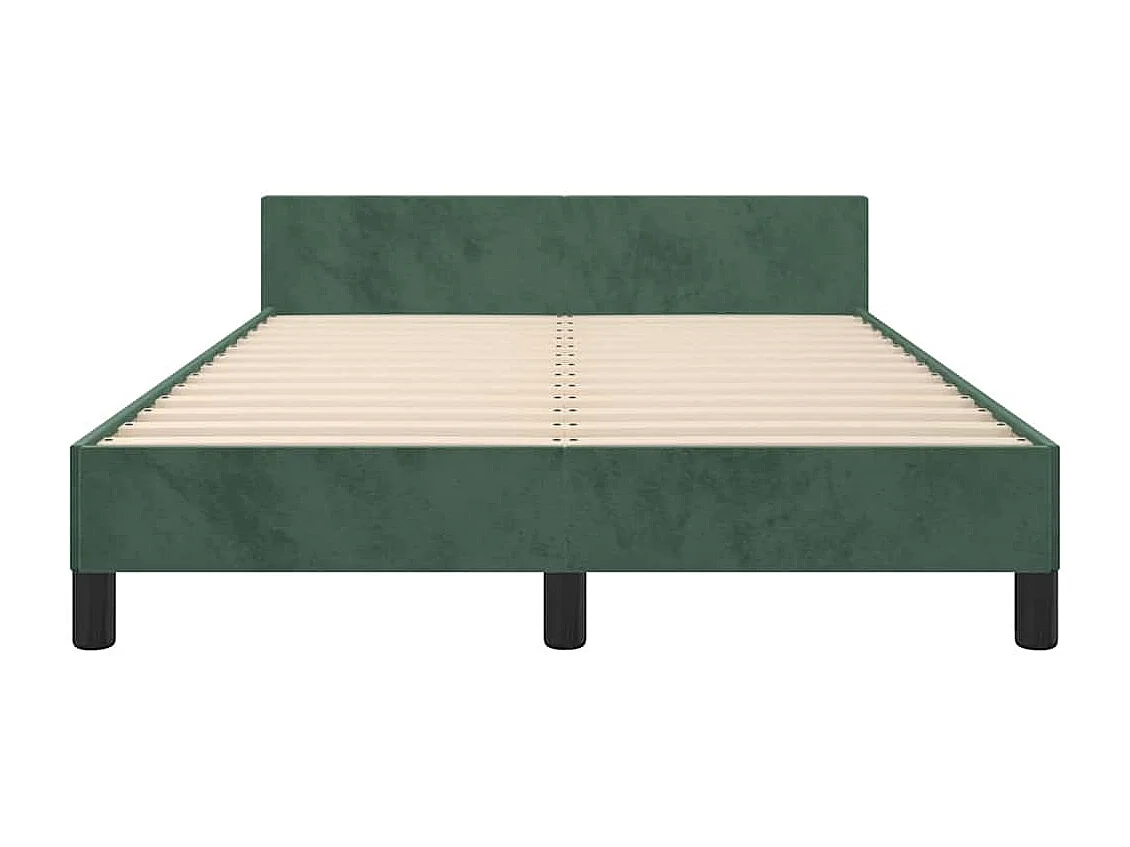 Lit simple | Lit adulte, enfant | Cadre de lit vert foncé 120x200 cm velours