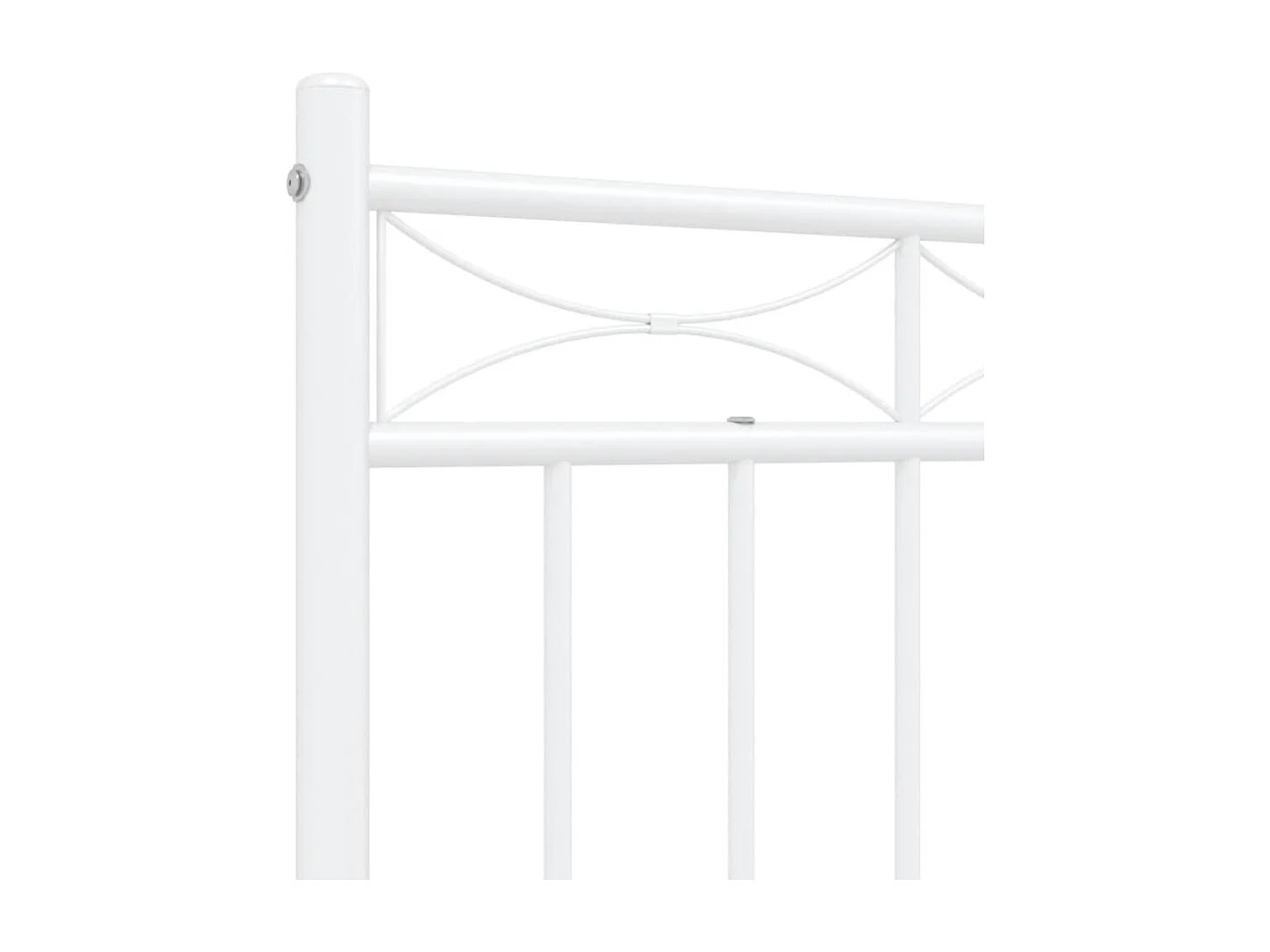 Lit simple | Lit adulte, enfant | Cadre de lit métal et pied de lit blanc 120x200 cm