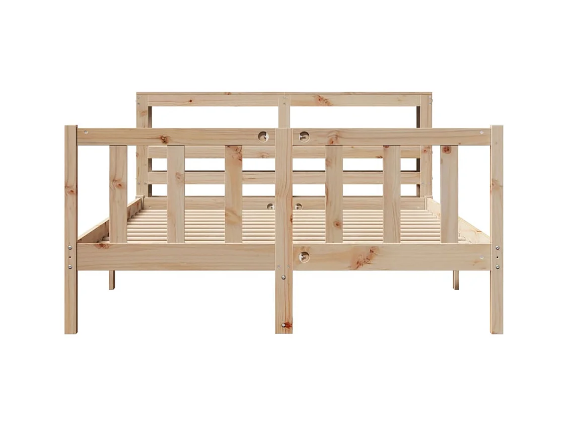 Lit double | Lit adulte | Cadre de lit 150x200 cm bois de pin massif
