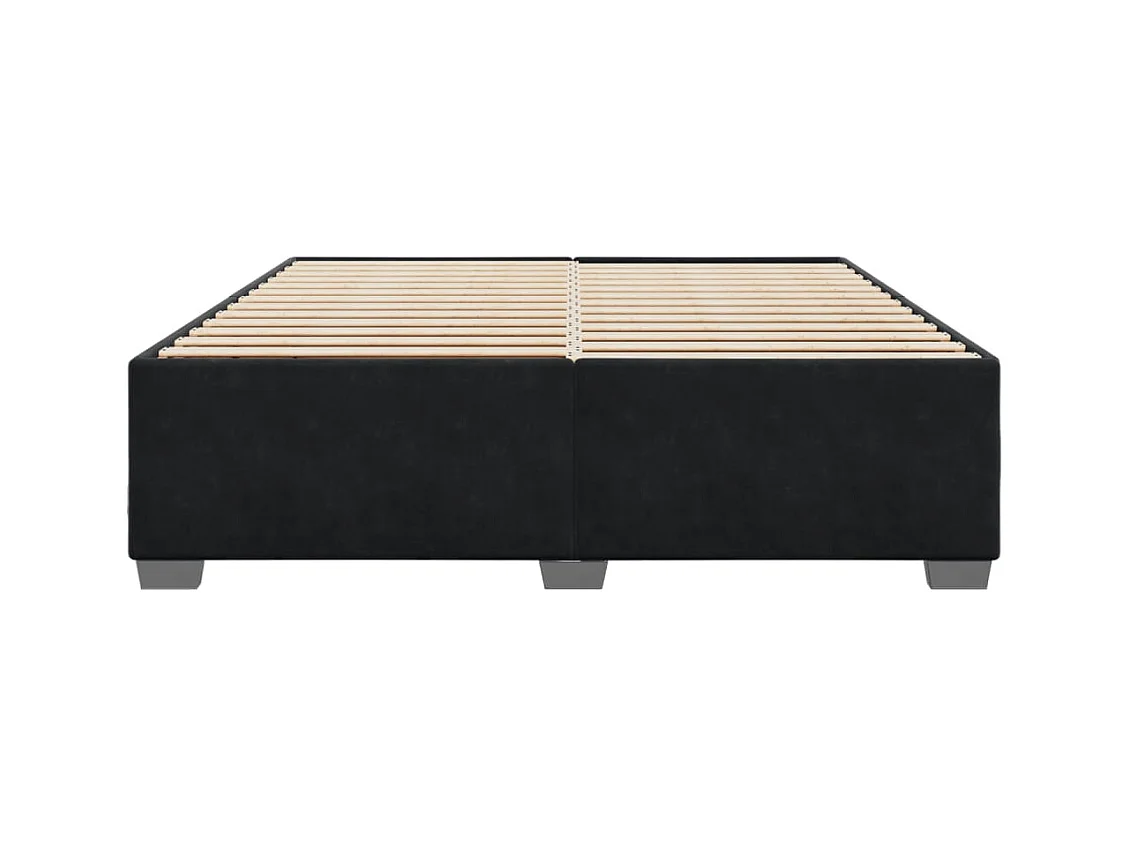 Lit double | Lit adulte | Cadre de lit noir 180x200 cm velours