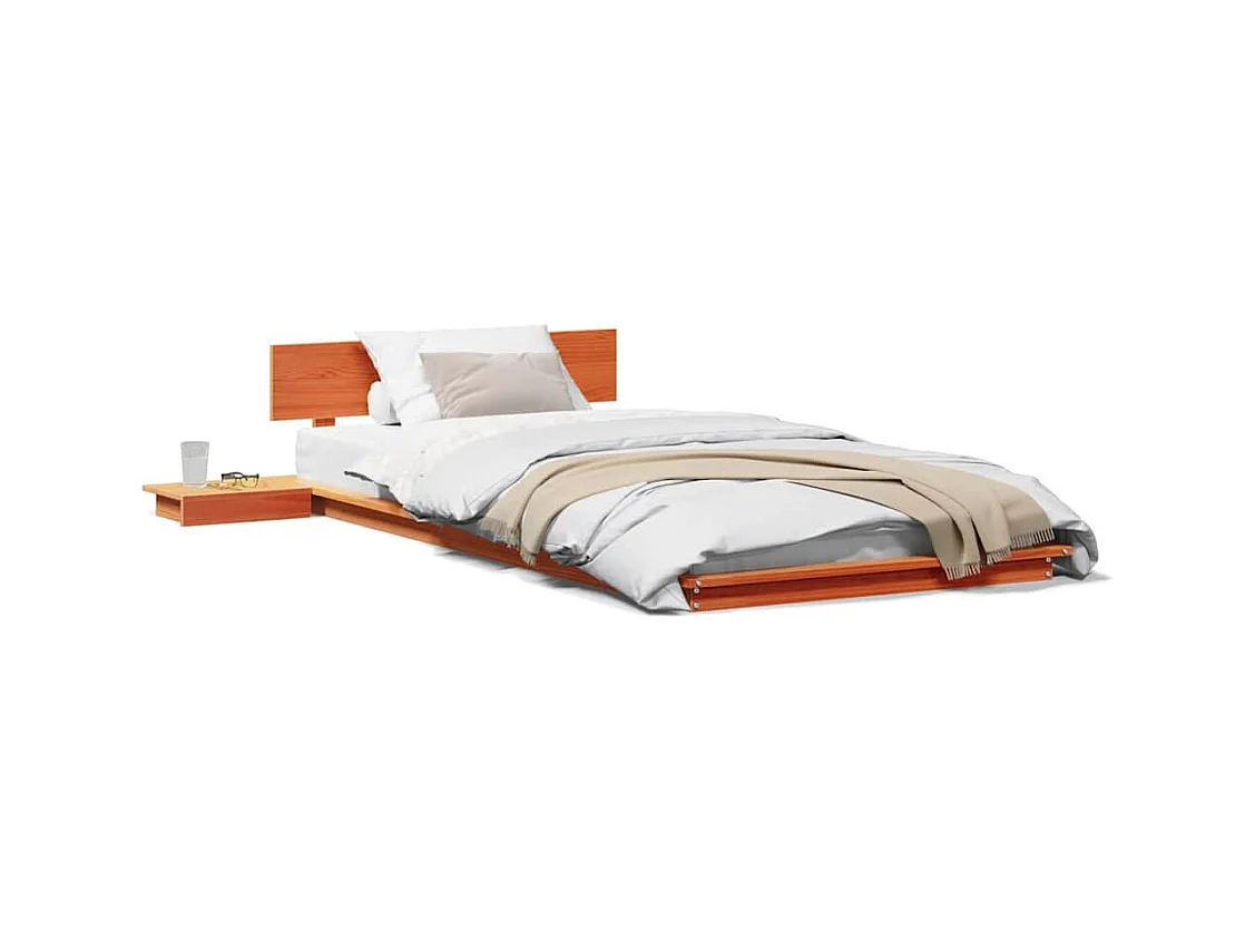 Lit simple | Lit adulte, enfant | Cadre de lit Marron 100x200 cm bois