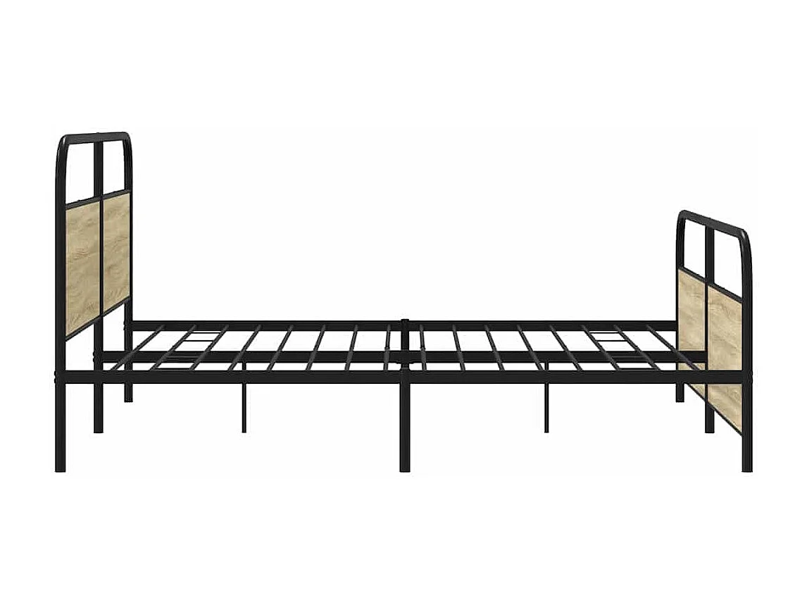 Bedframe | Tweepersoonsbed zonder matras metaal sonoma eikenkleurig 183x213 cm