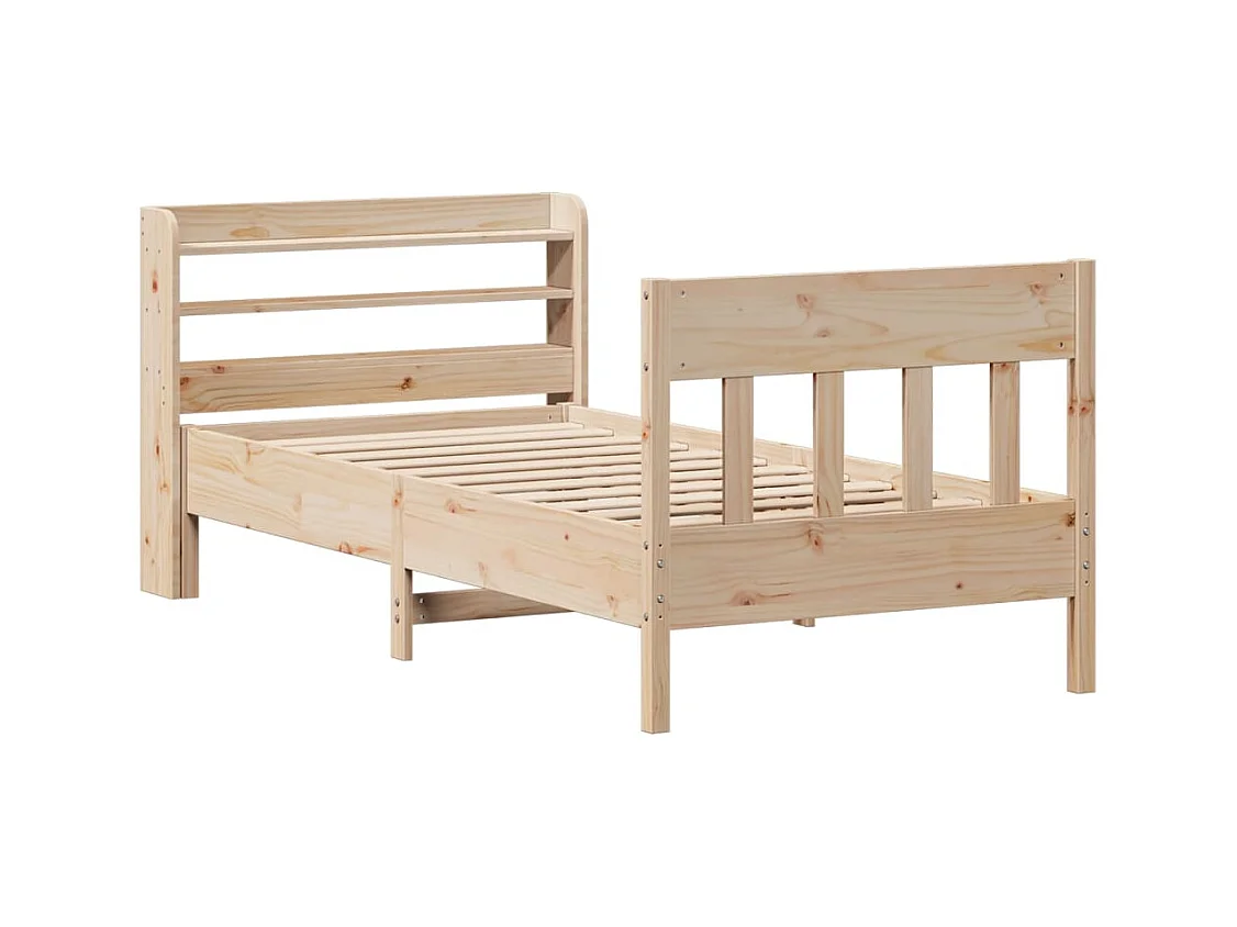 Lit simple | Lit adulte, enfant | Cadre de lit 90x200 cm bois de pin massif