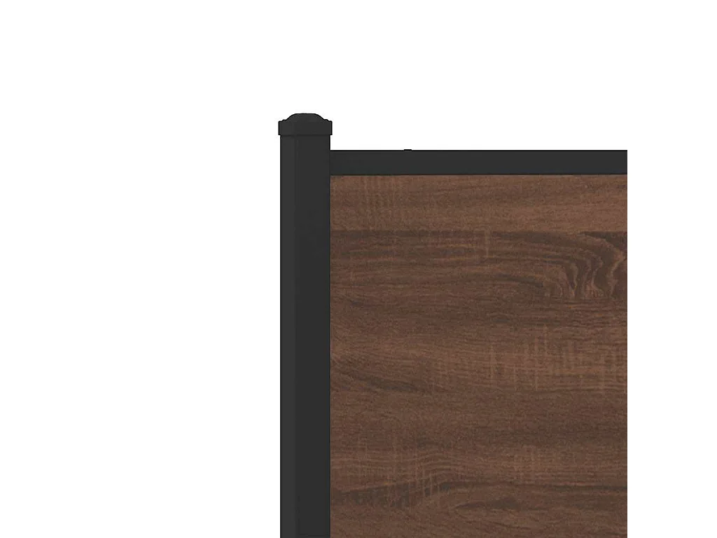 Lit simple | Lit adulte, enfant | Cadre de lit en métal chêne marron 80x200 cm