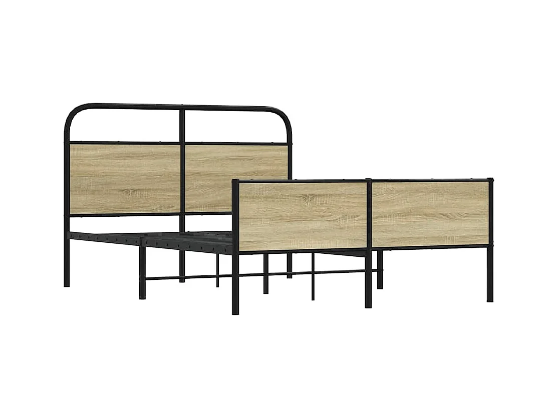 Lit simple | Lit adulte, enfant | Cadre de lit 120x200 cm chêne sonoma