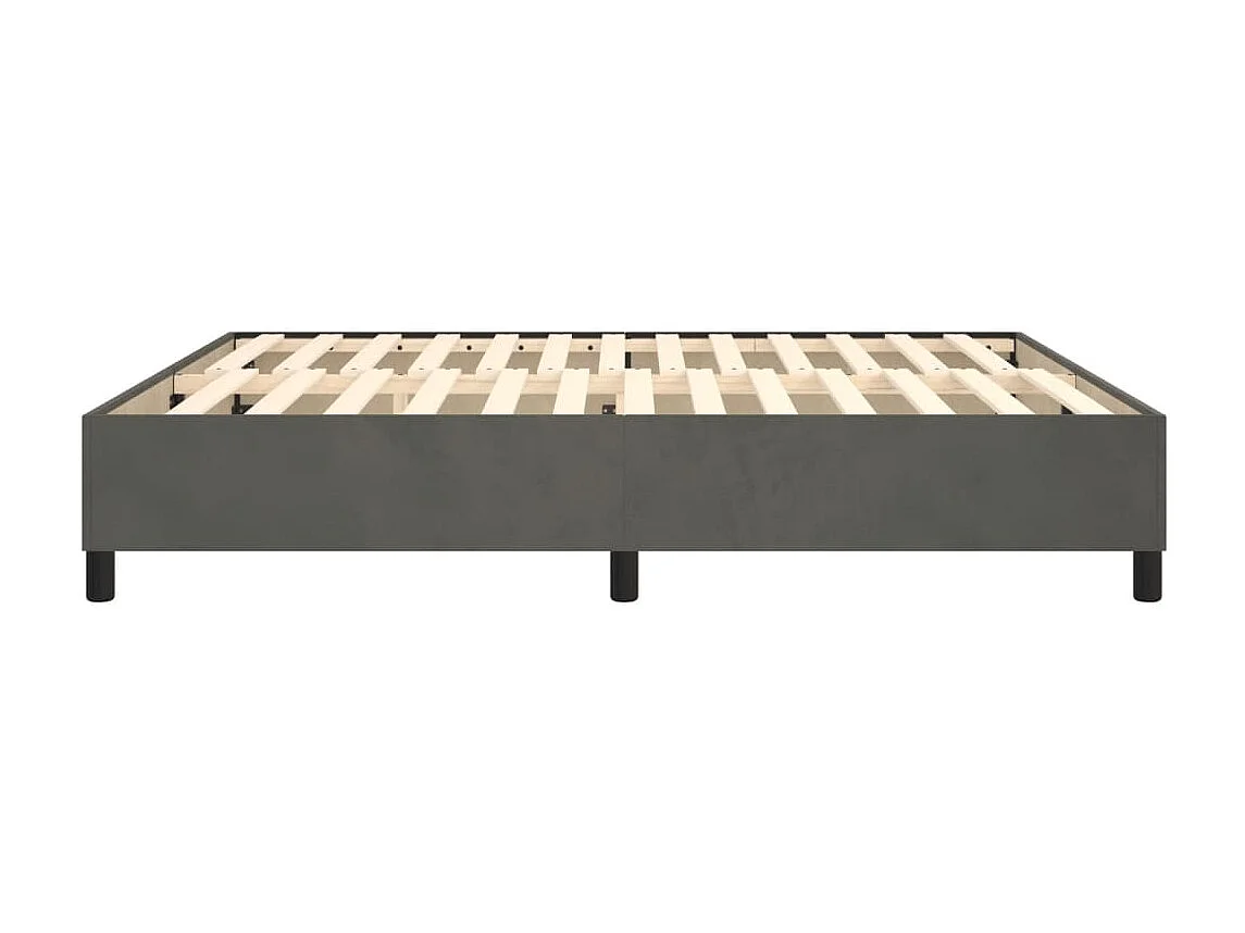 Lit double | Lit adulte | Cadre de lit gris foncé 160x200 cm velours