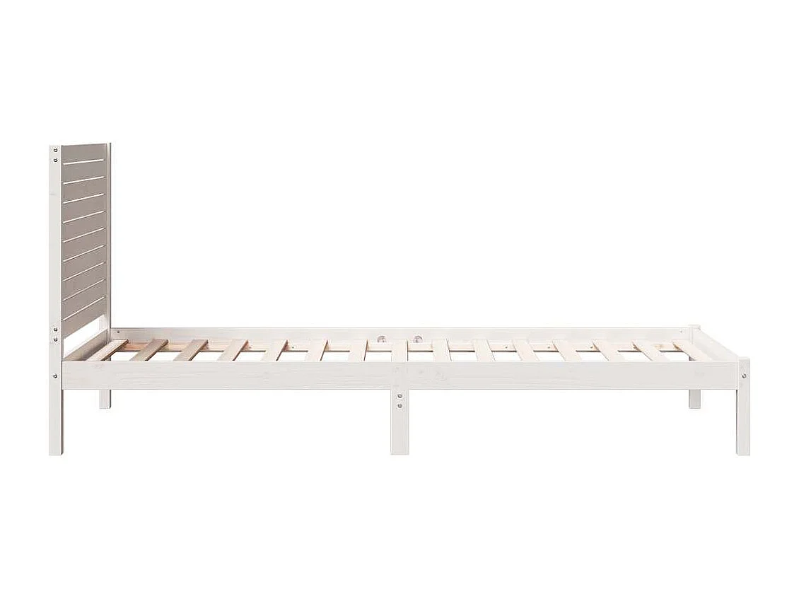 Letto per adulti | Letto singolo | Giroletto Extra Lungo senza Materasso Bianco 90x210 cm Massello