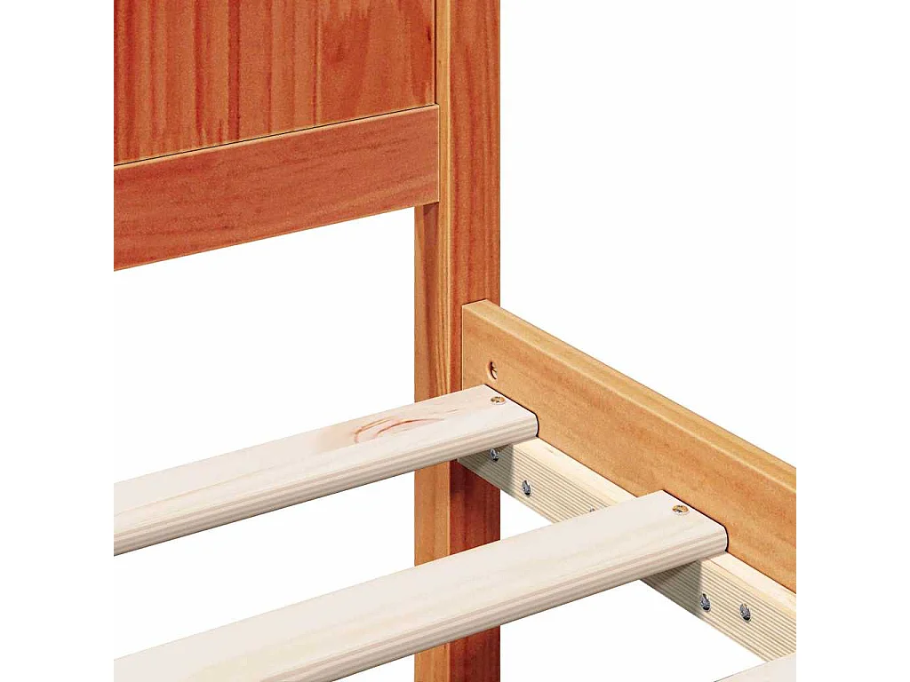 Lit simple | Lit adulte, enfant | Cadre de lit Marron 80x200 cm Bois de pin massif