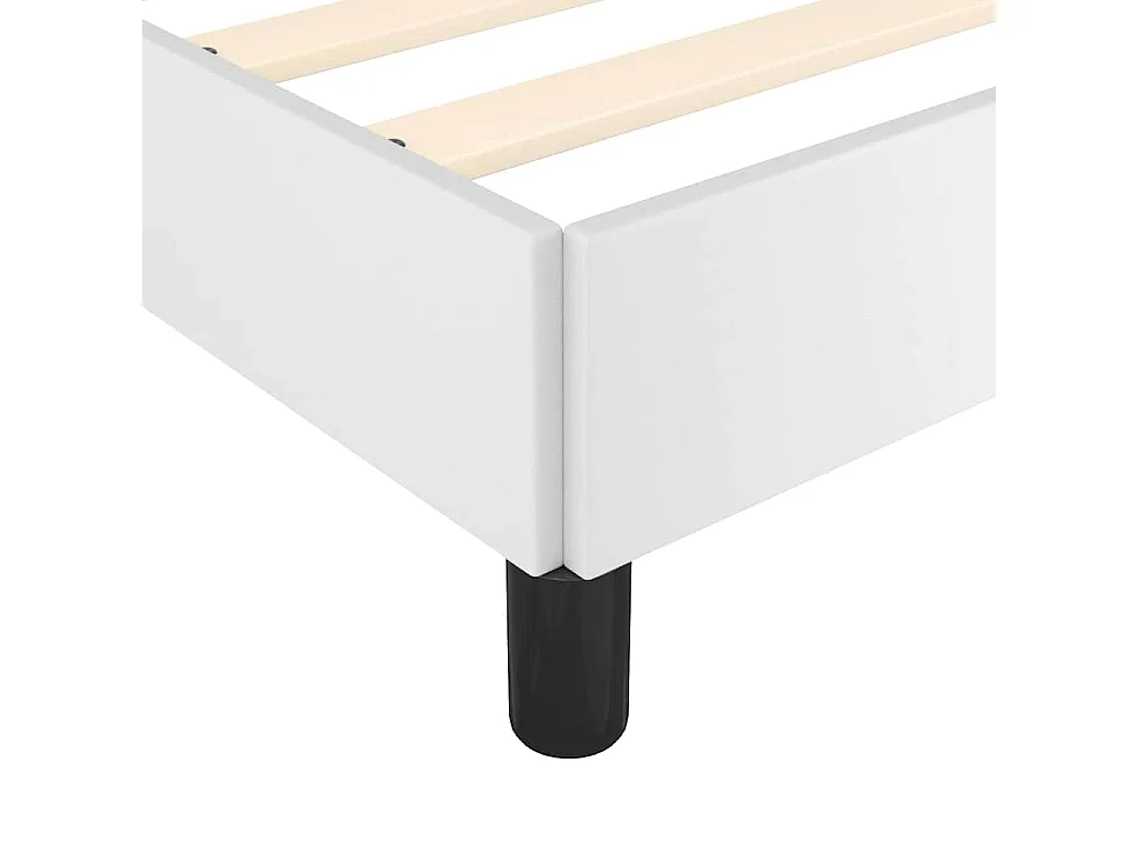 Lit simple | Lit adulte, enfant | Cadre de lit avec tête de lit blanc 90x190 cm