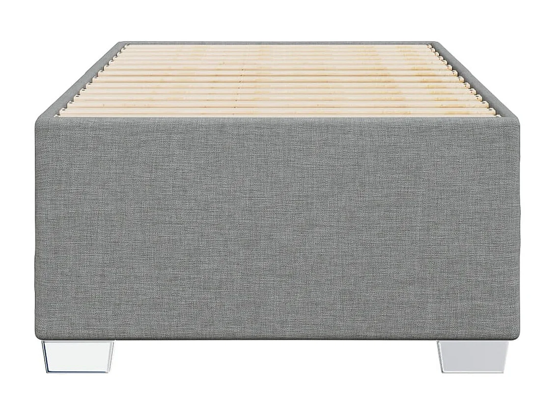 Lit simple | Lit adulte, enfant | Cadre de lit gris clair 90x190 cm tissu
