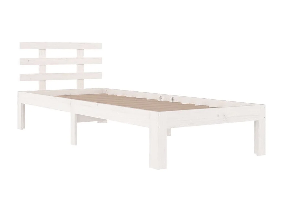 Lit simple | Lit adulte, enfant | Cadre de lit blanc 90x190 cm
