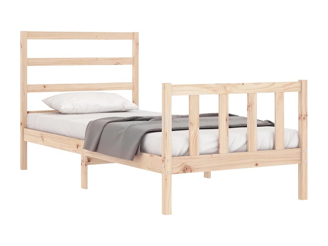 Lit simple | Lit adulte, enfant | Cadre de lit 90x200 cm bois de pin massif