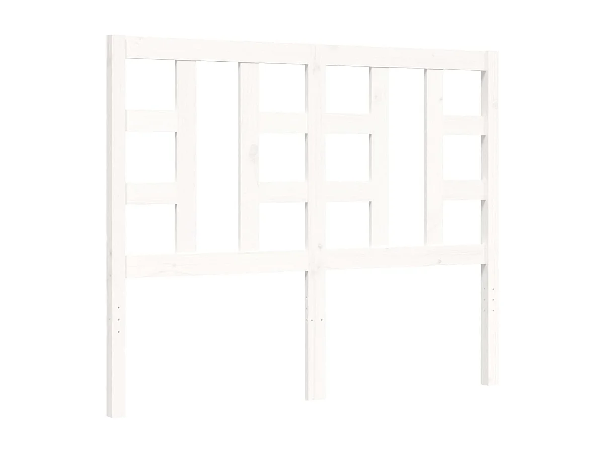 Lit simple | Lit adulte, enfant | Cadre de lit blanc bois de pin massif 120x190 cm
